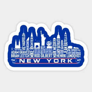 New York Hockey Team All Time Legends, New York City Skyline Sticker